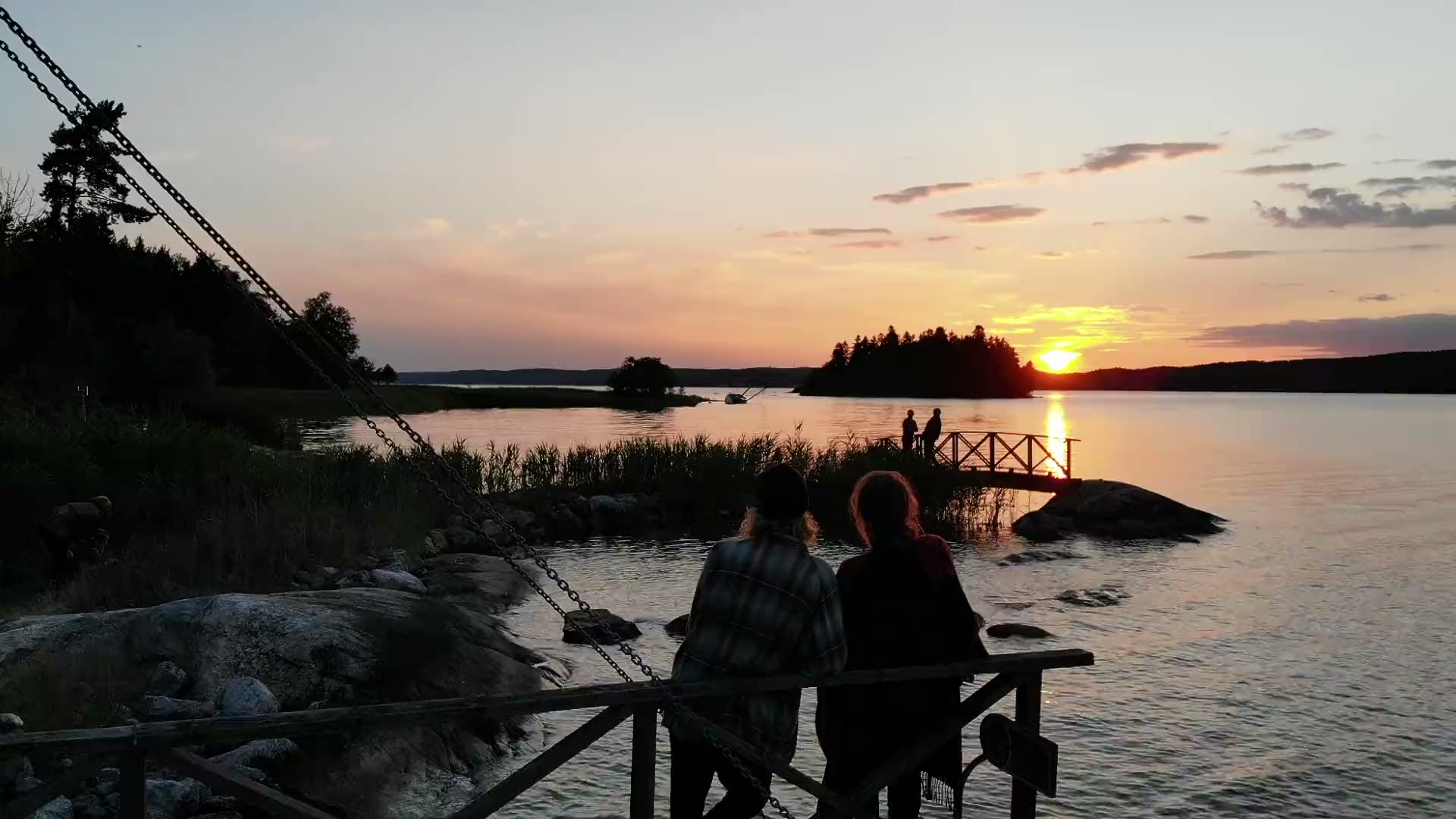 The sea at Skeppsudden at sunset